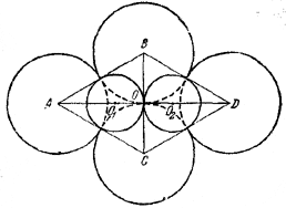 Шара одинакового радиуса расположены. Три одинаковых шара. Два шара одного радиуса и два другого расположены так. Три окружности попарно касаются друг друга. Три шарика одинакового радиуса соприкасаются.