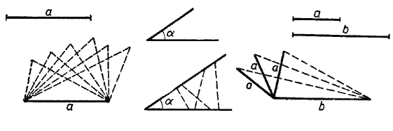 Построение треугольников по 1 элементу